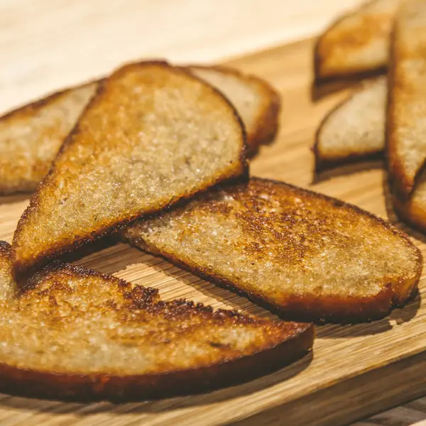Тосты Сухой Хлеб Хрустящий Хлеб — стоковое фото