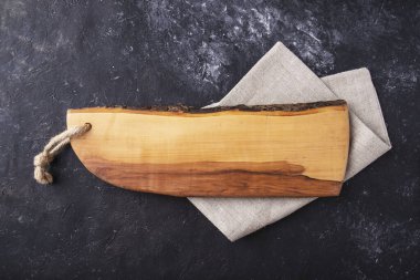 Tahta ve peçete boşluğunu kopyala. Üst görünüm