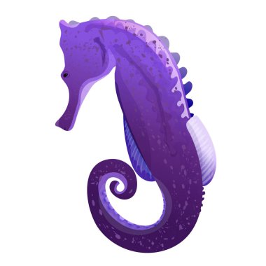 Soyut deniz atı bir beyaz arka plan üzerinde izole