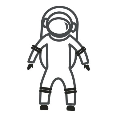 Astronot alanı simgesi. İşaretler, semboller koleksiyonu, Web siteleri, web tasarım, mobil app beyaz arka plan üzerinde eps10 için basit simge