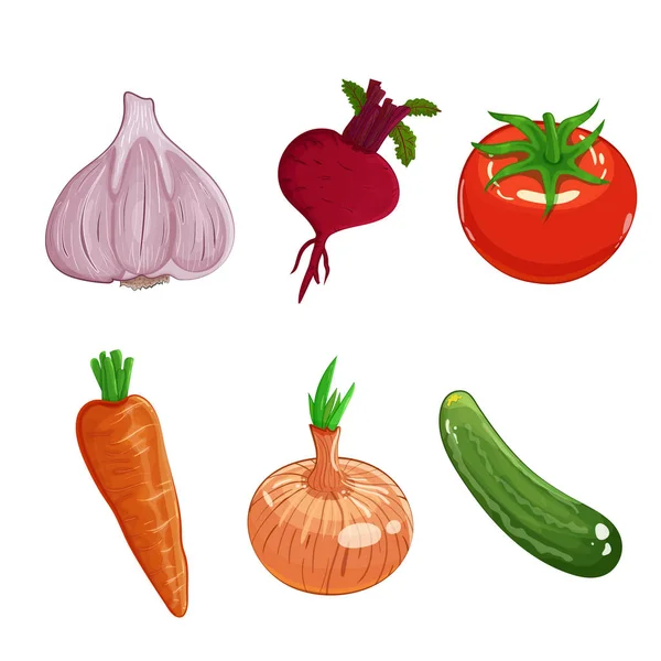 Legumes, vetor alimentar, vegetariano — Vetor de Stock