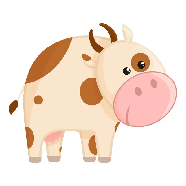 Cute cartoon cow illustration — Stock Vector