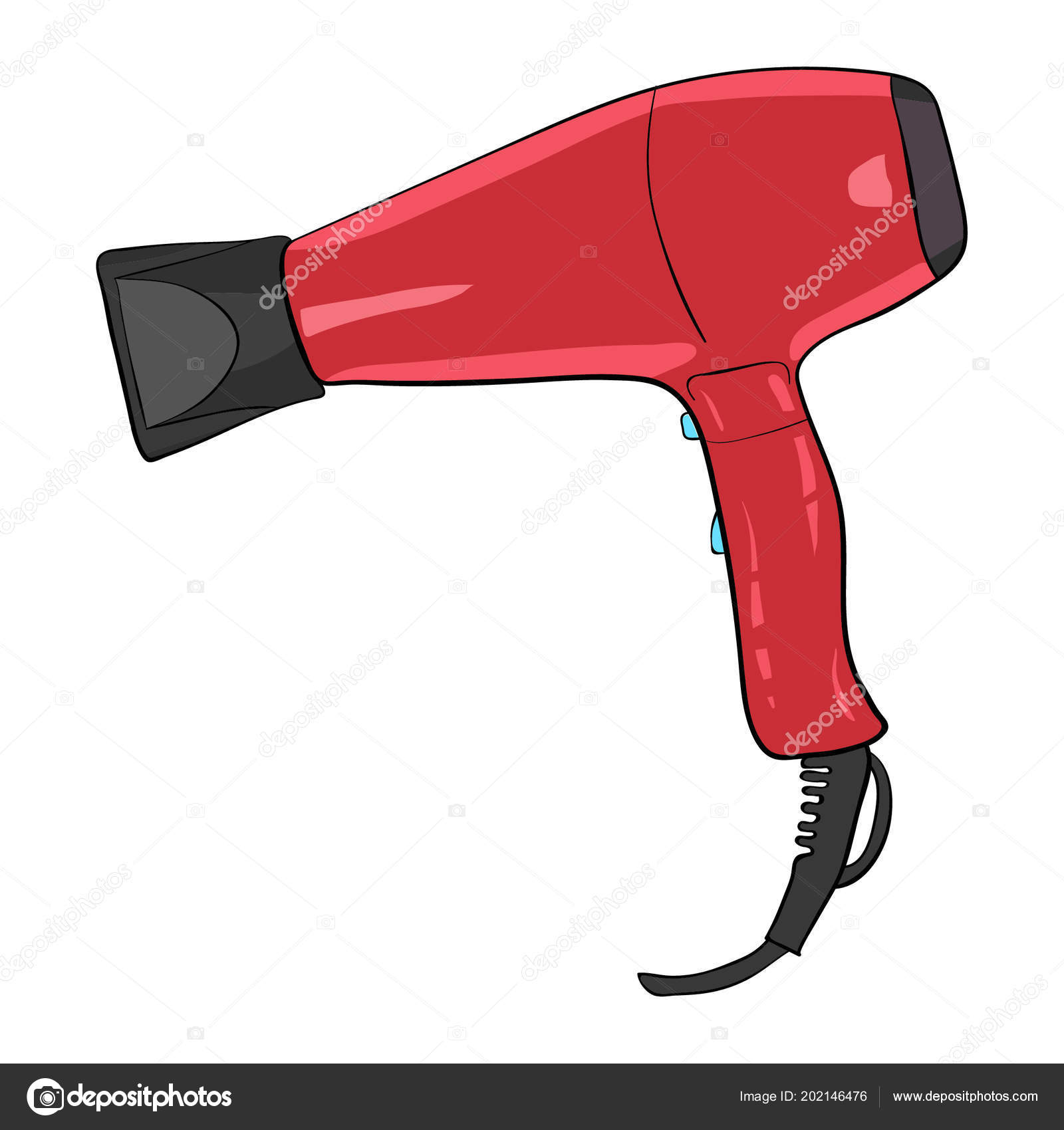 Hair dryer isolated on white background Stock Vector by ©mirdred