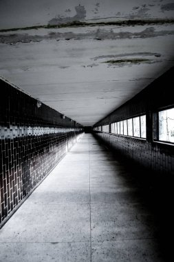 Bina dış - modern mimari - perspektif. Retro tarzı.