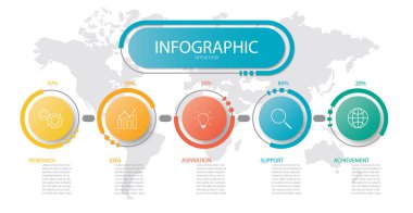 sunu iş bilgi-grafik şablonu, soyut infographics numara seçenekleri şablon, web tasarım, iş adım seçenekleri, afiş için kullanılan. Vektör çizim.