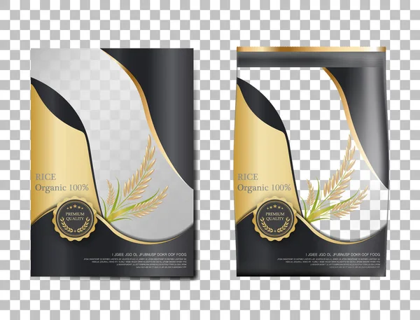 Продукты Питания Таиланда Черное Золото Баннер Шаблон Плаката Векторного Дизайна — стоковый вектор