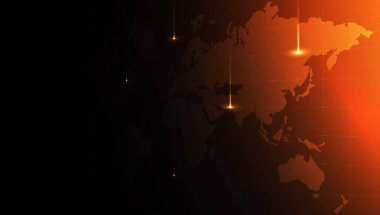 Soyut teknoloji üzerine iş mumu grafiği çizelgesi. Vektör illüstrasyonu.