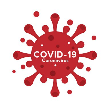 Covid-19 Corona virüs konsepti grip salgını geçmişi. Hastalık hücresi ile birlikte salgın sağlık riski konsepti tehlikeli vektör tasarımı.