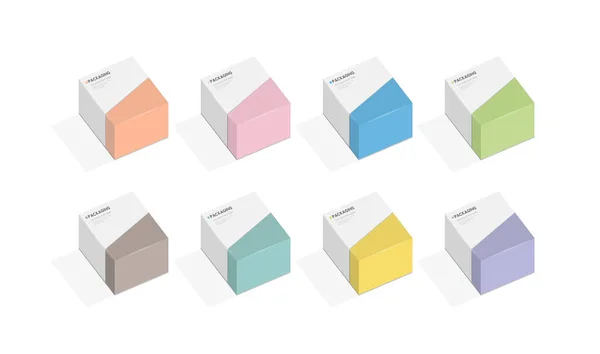 ボックス 製品ベクトルデザインイラスト用パッケージテンプレート — ストックベクタ