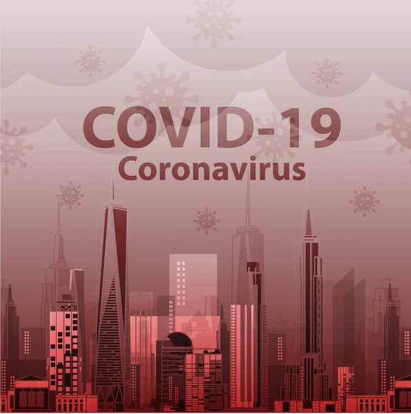 Covid Coronavirus Concept Uitbraak Influenza Achtergrond Pandemische Medische Gezondheidsrisico Concept — Stockvector