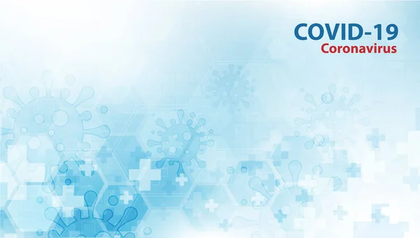 Covid Έννοια Του Ιού Της Corona Κρούσμα Γρίπης Φόντο Πανδημική — Διανυσματικό Αρχείο