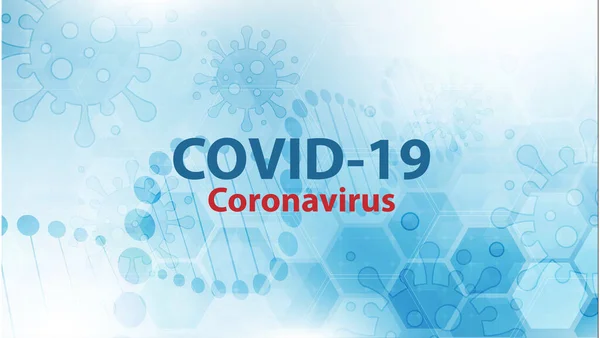Covid 19コロナウイルスの概念流行インフルエンザの背景病気の細胞と流行医学の健康リスクの概念は危険なベクトルの設計である — ストックベクタ