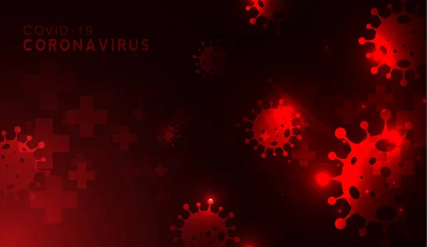 Covid Corona病毒概念爆发流感的背景 带有疾病细胞的大流行病医疗风险概念是一种危险的病媒设计 — 图库矢量图片