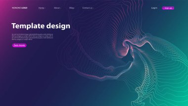 Soyut arka plan modern tasarım. İniş Sayfası. Web siteleri veya uygulamalar için şablon. Vektör.