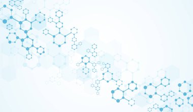Moleküller veya DNA tıbbi yapı vektör tasarımı.