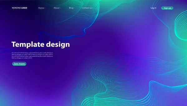 Fond Abstrait Design Moderne Landing Page Modèle Pour Sites Web — Image vectorielle