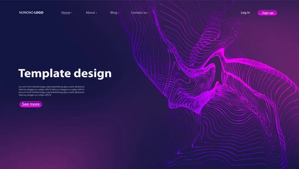 Fond Abstrait Design Moderne Landing Page Modèle Pour Sites Web — Image vectorielle