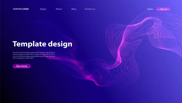 Antecedentes Abstractos Diseño Moderno Página Aterrizaje Plantilla Para Sitios Web — Archivo Imágenes Vectoriales