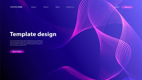 Antecedentes Abstractos Diseño Moderno Página Aterrizaje Plantilla Para Sitios Web — Archivo Imágenes Vectoriales