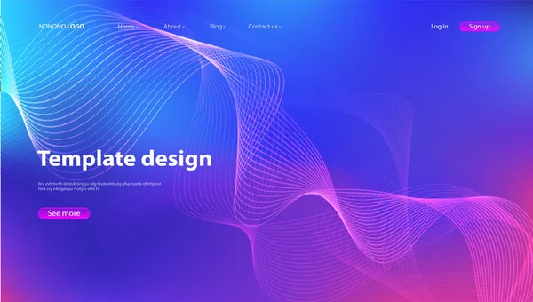 Fond Abstrait Design Moderne Landing Page Modèle Pour Sites Web — Image vectorielle