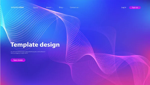 Antecedentes Abstractos Diseño Moderno Página Aterrizaje Plantilla Para Sitios Web — Archivo Imágenes Vectoriales