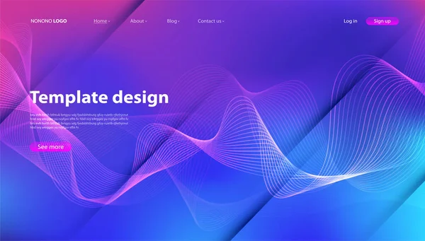 Antecedentes Abstractos Diseño Moderno Página Aterrizaje Plantilla Para Sitios Web — Vector de stock