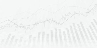 Borsa yatırım ticareti, Bullish puanı, Bearish puanı üzerine finansal borsa grafiği. İş fikri ve tüm sanat eserleri tasarımı için grafik trend. vektör illüstrasyonu