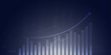 Borsa yatırım ticareti, Bullish puanı, Bearish puanı üzerine finansal borsa grafiği. İş fikri ve tüm sanat eserleri tasarımı için grafik trend. vektör illüstrasyonu