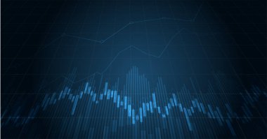 Borsa yatırım ticareti, Bullish puanı, Bearish puanı üzerine finansal borsa grafiği. İş fikri ve tüm sanat eserleri tasarımı için grafik trend. vektör illüstrasyonu