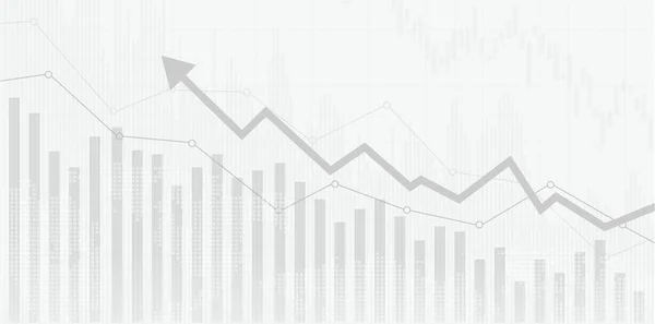 Gráfico Mercado Financeiro Ações Negociação Investimento Mercado Ações Ponto Bullish — Vetor de Stock