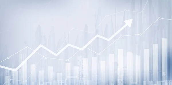 Borsa yatırım ticareti, Bullish puanı, Bearish puanı üzerine finansal borsa grafiği. İş fikri ve tüm sanat eserleri tasarımı için grafik trend. vektör illüstrasyonu
