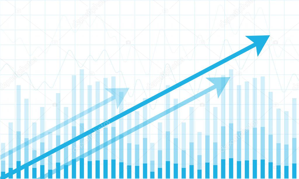 Financial stock market graph on stock market investment trading, Bullish point, Bearish point. trend of graph for business idea and all art work design. vector illustration