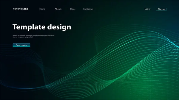 Абстрактный Современный Дизайн Посадка Пейдж Шаблон Векторного Дизайна Веб Сайтов — стоковый вектор