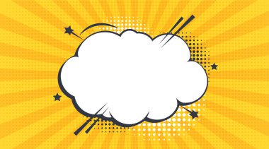 Çizgi roman baloncukları farklı duygular ya da çizgi roman seti, pop sanat tarzı. Vektör parlak dinamik çizgi film çizimleri