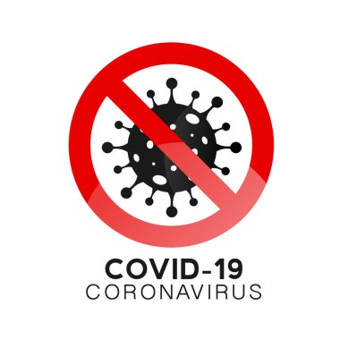 Koronavirüsü durdurun. Coronavirüs salgını. Koronavirüs tehlikesi ve halk sağlığı riski. Tehlikeli hücrelere sahip tıbbi konsept.