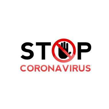 Koronavirüsü durdurun. Coronavirüs salgını. Koronavirüs tehlikesi ve halk sağlığı riski. Tehlikeli hücrelere sahip tıbbi konsept.