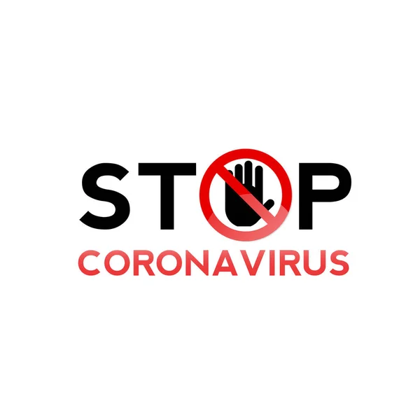 Parem Coronavírus Surto Coronavírus Perigo Coronavírus Risco Para Saúde Pública —  Vetores de Stock