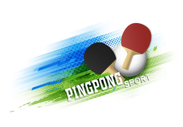 Modèle Tournoi Compétition Ping Pong Affiche Bannière Vectorielle Design — Image vectorielle