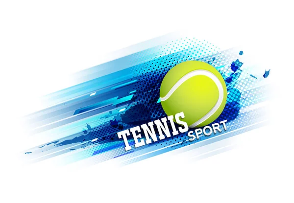 Tenis Competencia Torneo Plantilla Cartel Banner Vector Diseño — Vector de stock