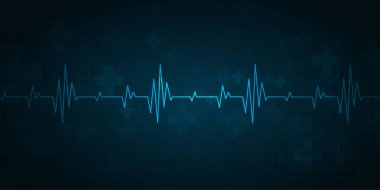 kalp atışı sağlık ve bilim ikonu tıbbi yenilik kavramı arka plan vektör tasarımı.