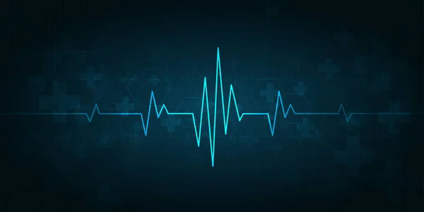 Heartbeat Health Care Science Icon Medical Innovation Concept Background Vector — Stock Vector