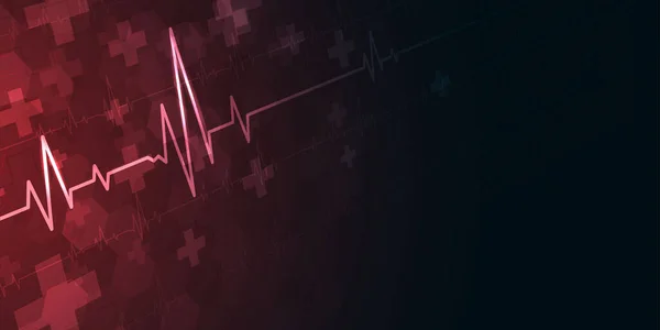 Szívverés Egészségügyi Tudományos Ikon Orvosi Innováció Koncepció Háttér Vektor Tervezés — Stock Vector