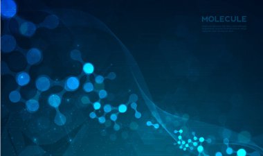 DNA dijital, dizi, parlayan kod yapısı. Bilim konsepti ve nano teknoloji geçmişi. vektör tasarımı.
