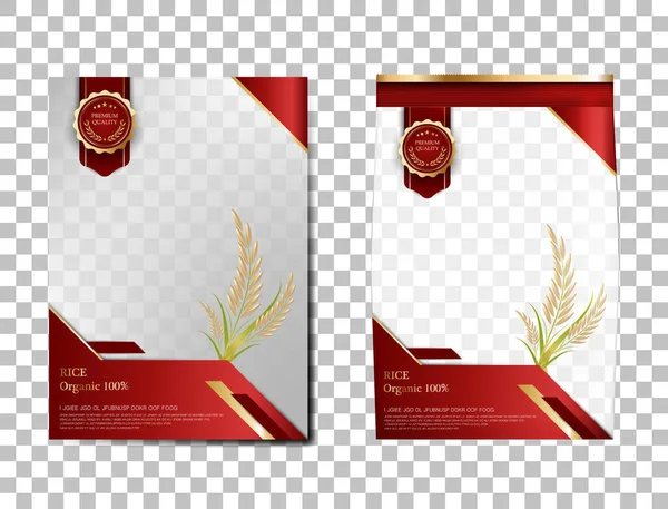 Продукты Питания Таиланда Красное Золото Баннер Шаблон Плаката Векторного Дизайна — стоковый вектор
