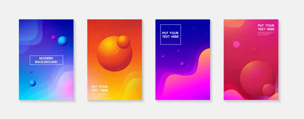 Design Minimaliste Couverture Moderne Gradients Colorés Dynamiques Futurs Motifs Géométriques — Image vectorielle