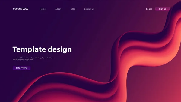 Abstrakter Hintergrund Modernes Design Landing Page Vorlage Für Webseiten Oder — Stockvektor