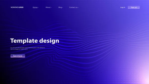 Antecedentes Abstractos Diseño Moderno Página Aterrizaje Plantilla Para Sitios Web — Archivo Imágenes Vectoriales