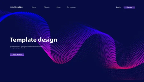 Antecedentes Abstractos Diseño Moderno Página Aterrizaje Plantilla Para Sitios Web — Vector de stock