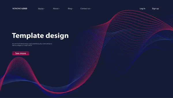 Antecedentes Abstractos Diseño Moderno Página Aterrizaje Plantilla Para Sitios Web — Archivo Imágenes Vectoriales