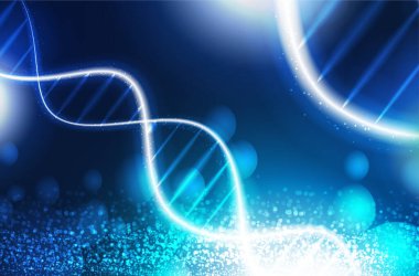 DNA digital, sequence, code structure with glow. Science concept and nano technology background. vector design.	